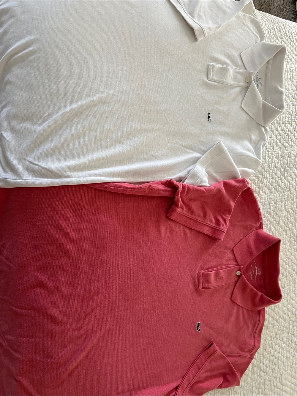 (2) Vineyard Vines Polo Set in White and Pink